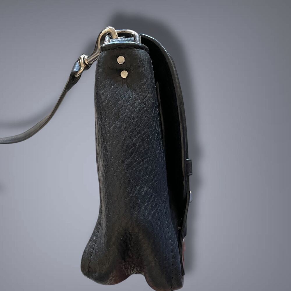 Coach Pebbled Black Leather Shoulder Bag - Picture 7 of 15